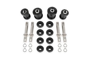 Chevrolet Corvette Control Arm Bushing Kit - Front Upper & Lower - BMR Suspension - Delrin, Internally-fluted, greaseable - Black - `97-`04